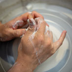 Yuta Segawa working in his studio in London 2019